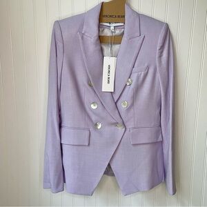 Veronica Beard Soft Lilac Miller Dickey Jacket Size 4 light Purple